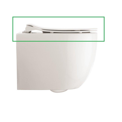Crosswater Glide II Toiletbril - 46cm - softclose - quickrelease - mat wit