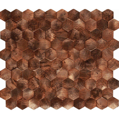 Dune materia mosaics carreau de mosaïque 26x30.2cm corten 6mm mat/brillant marron