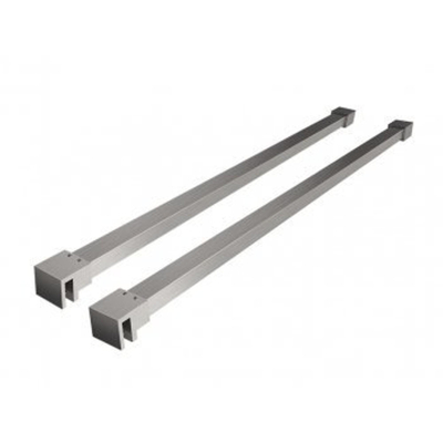 Wiesbaden Slim Ensemble de barres de stabilisation 120 cm pour douches à l’italienne autoportantes acier brossé