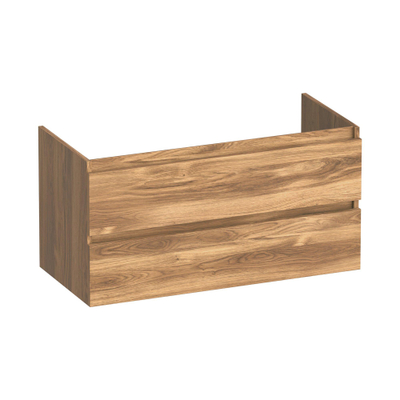 Brauer Core Series badkamermeubelset - 100x45x52cm - wastafel Frost - honey