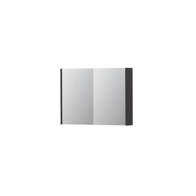 INK SPK1 spiegelkast – 80x60x14 cm – 2 deuren, dubbelzijdige spiegeldeuren – Wit hoogglans