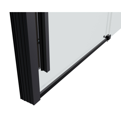 Marenza Neptune Cabine de douche - 160x80cm - avec porte coulissante - verre de sécurité 8mm - anti-calcaire - noir mat