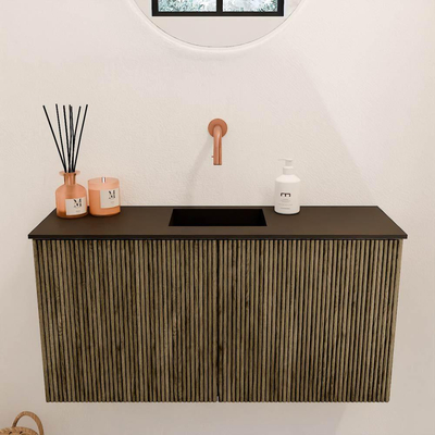 Mondiaz JOYA 80cm toiletmeubel - kleur Dusk - Wastafel FAYE positie Midden Zonder kraangat kleur Urban.