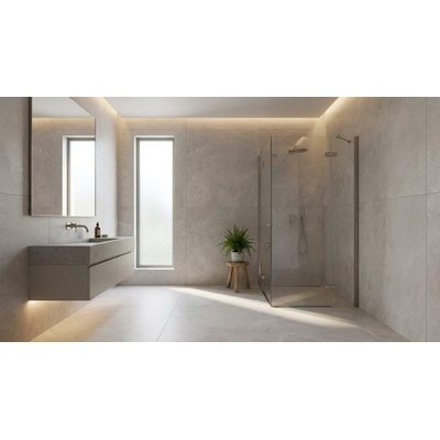 Baldocer Ceramica Bayona Carrelage sol et mural - 120x120cm - rectifié - Argent mat