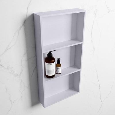 Mondiaz Easy nis 29.5x59.5x8cm voor Inbouw/opbouw 3 open vakken Solid surface Cale/Cale