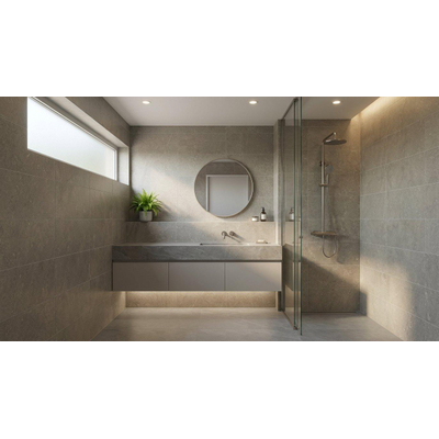 Terravito Rovella carreau mural - 25x50cm - aspect pierre naturelle - taupe mat (brun)
