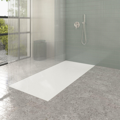 Villeroy & Boch Ecora douchebak - 180x80x4.5cm - afvoer korte zijde - white alpine (wit)