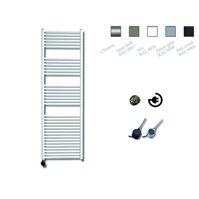 Sanicare radiateur électrique design 172 x 45 cm 920 watts thermostat noir bas gauche blanc