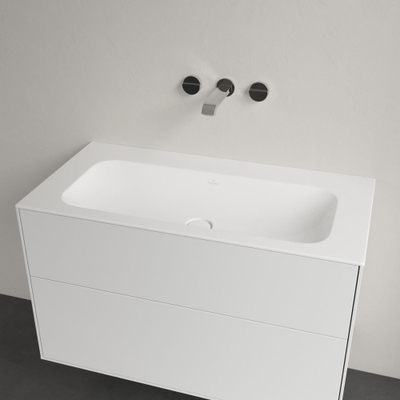 Villeroy & Boch Finion lavabo pour meuble - 100x50cm - sans trou de robinet sans trop-plein Ceramic+ blanc