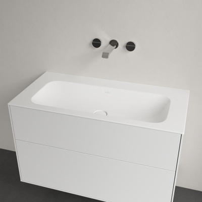 Villeroy & Boch Finion Lavabo pour meuble 100x50cm sans trous ni trop-plein Ceramic+ Blanc