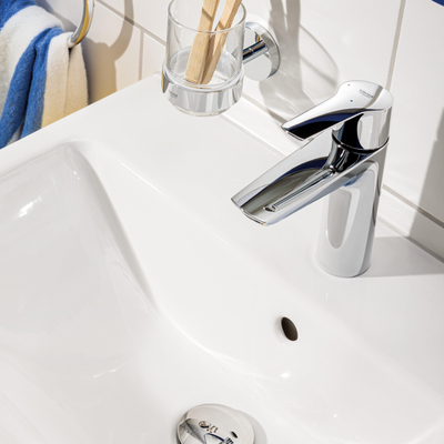 GROHE Start wastafelkraan - m-size - opbouw - voorsprong 12.1cm - met klikwaste - chroom