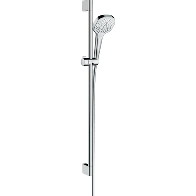 Hansgrohe Croma select e Multi glijstangset - met Croma - select E Multi - handdouche - ecosmart - 90cm - met isiflex B - doucheslang - 160cm wit/chroom - wit chroom