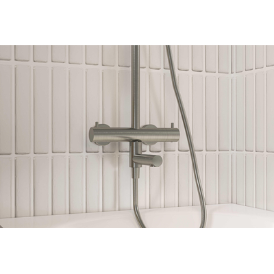 MAY Accessoires Bec de baignoire pour ensemble de douche de pluie raccord 1/2\ cuivre mat brossé PVD