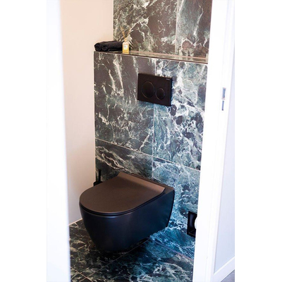 Geberit Sigma20 bedieningsplaat - 2-toets spoeling - rond - dualflush - mat zwart