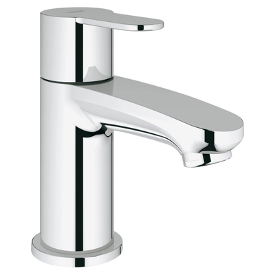 GROHE Euro fonteinset 37x18cm 1 kraangat zonder overloop rechte chromen kraan sifon afvoerplug fontein Rechthoek wit