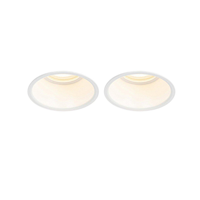 QAZQA Dept Spot encastrable - lot de 2 - 8.8x8.8x9.2cm - à intensité réglable - IP44 - Rond - Blanc