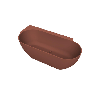 Arcqua Havana Baignoire demi-îlot - 170x80cm - gauche - terracotta mat
