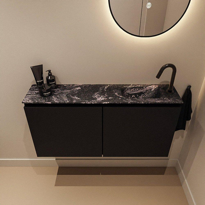 MONDIAZ TURE-DLUX Meuble toilette - 100cm - Urban - EDEN - vasque Lava - position droite - 1 trou de robinet