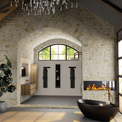 Mondiaz Aivy ensemble de meuble de salle de bains - 120x45x50cm - 0 trous de robinetterie - 1 lavabo urban Solid surface - À droite - 2 tiroirs - Sans miroir - Mélamine Chai