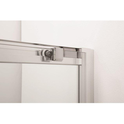 Crosswater Clear 6 Schuifdeur - 150x195cm - 8mm - helder veiligheidsglas - mat zwart profiel - mat zwart