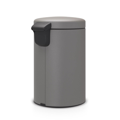 Brabantia NewIcon Pedaalemmer - 12 liter - kunststof binnenemmer - mineral concrete grey