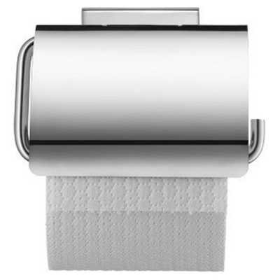Duravit Karree Closetrolhouder - met klep - hoogglans chroom