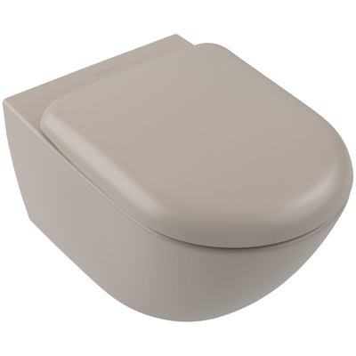 Villeroy & Boch Antao WC suspendu - sans bride de rinçage - TwistFlush - CeramicPlus - Amande mat (beige)
