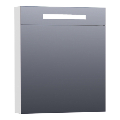 BRAUER Promise Deluxe spiegelkast – 99x70x15 cm – directe LED – 2 deuren, dubbelzijdige spiegeldeuren – Wit mat