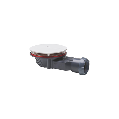 Wirquin Slim+ douchebakafvoer - ondiep - 90mm - met deksel ABS - mat wit