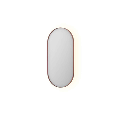 INK SP21 miroir – ovale – 50 x 100 cm – LED indirecte – chauffage de miroir – Cuivre brossé
