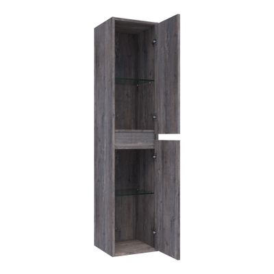 BRAUER Adore armoire de salle de bains - 160x35x35cm - avec 2 portes sans poignée ouvrant à gauche ou à droite Driftwood