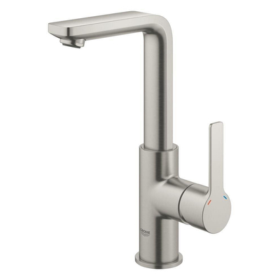 GROHE Lineare New Mitigeur de lavabo L Size avec bonde et bec rotatif coulé supersteel