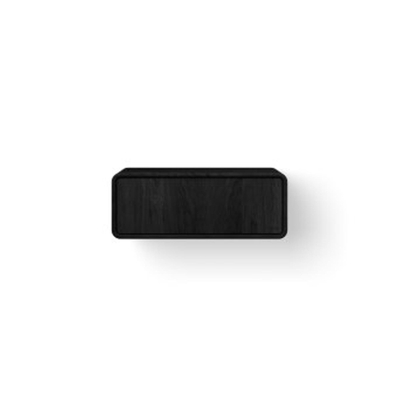 Looox Wooden Rounded – Meuble de salle de bains – 30 × 80 × 46 cm – 1 tiroir – chêne noir