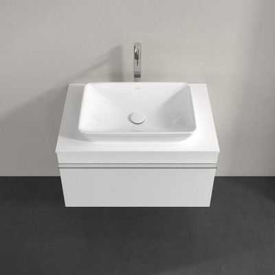Villeroy & Boch Venticello Meuble sous lavabo 75.7x50.2x43.6cm avec 1 tiroir pour lavabo à poser central blanc brillant