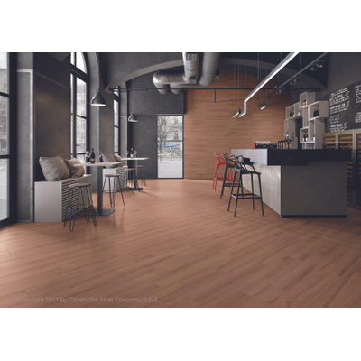 SAMPLE Atlas Concorde Solution Breath carreau de sol et mural aspect bois Cognac (Brun)