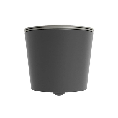 Mondiaz LAVIE hangtoilet – spoelrandloos – 36 x 53 cm – met softclose zitting – Dark grey (grijs), zitting Smoke (lichtbruin)