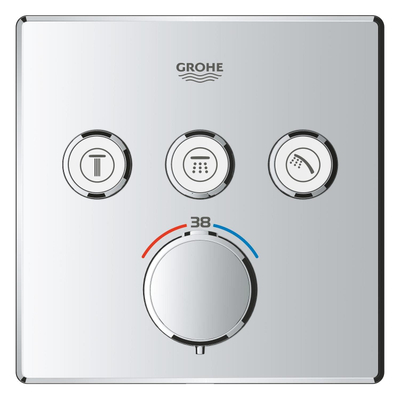 Grohe QuickFix Precision SmartControl Inbouw Douchesysteem - Vitalio SmartActive 310 Cube hoofddouche - chroom