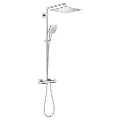 GROHE Rainshower SmartActive 310 mono colonne de douche avec mitigeur thermostatique avec douche de tête Rainshower Mono 310 et douchette Rainshower SmartActive 130 Cube Chromé