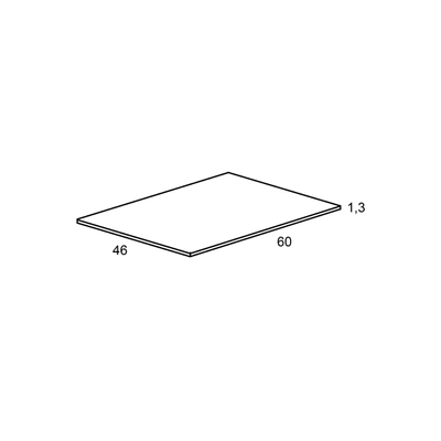Adema Tops Plan sous vasque - 60x1.5x46cm - Blanc mat