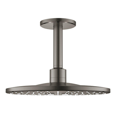 GROHE Rainshower SmartActive 310 Douche de tête - 31cm - 2 types de jets - bras de plafond 14,2cm - graphite dur brossé