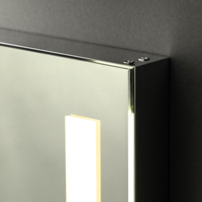 Adema Squared Miroir salle de bain 100x70cm avec éclairage LED gauche et droite et interrupteur capteur
