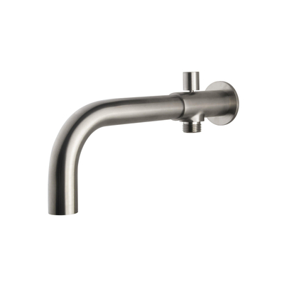 Xellanz bec de baignoire encastré avec inverseur rond 23cm acier brossé PVD