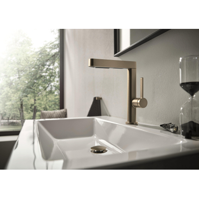 Hansgrohe Finoris wastafelkraan - model 230 - met klikwaste - brushed bronze (brons)