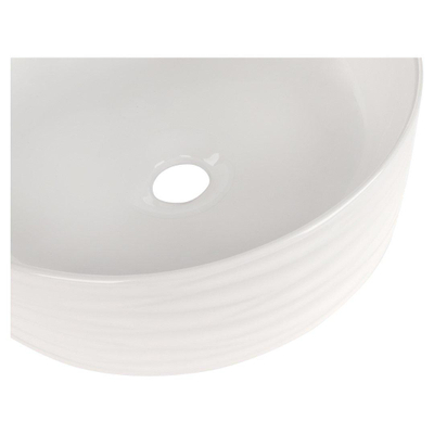 Differnz Wave vasque 37x37x12cm céramique blanc brillant