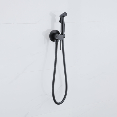 Fortifura Calvi Mélangeur Bidet - avec support de douchette - noir mat