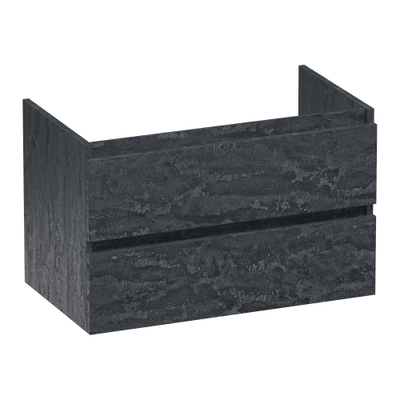 BRAUER Joy meuble sous-lavabo 80 2 tiroirs softclose - sans poignées - 1 découpe pour siphon - Damascus