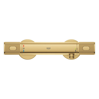 Grohe Precision Feel Doucheset - thermostatische douchekraan - 31.3cm - Vitalio Joy glijstangset - 60cm - ronde handdouche - 3 straalsoorten - brushed cool sunrise (goud)