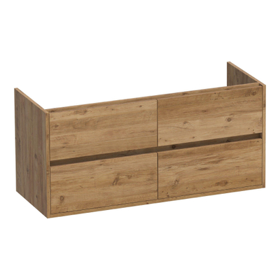 BRAUER Adore meuble sous-lavabo - 120x46x55cm - 4 tiroirs softclose - sans poignées - 2 découpes pour siphon - Chateau