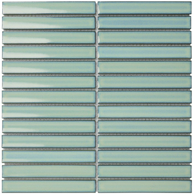 The Mosaic Factory Sevilla mozaïektegel - 29.6x29.9cm - wandtegel - Rechthoek - Porselein Turquoise Glans