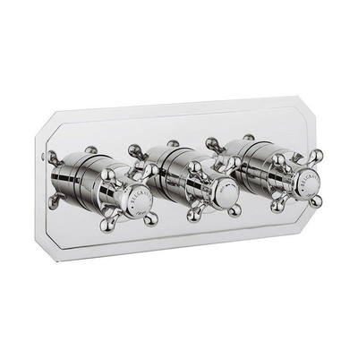 Crosswater Showertray Belgravia sierset - met 3 handgrepen (moet worden gecombineerd - met WLBP3001RC+) Chromen kru - zwart
